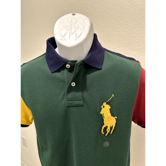 Polo Ralph Lauren Men Custom Slim Fit Big Pony Mesh Polo Shirt Small 100% Cotton - Picture 5 of 7